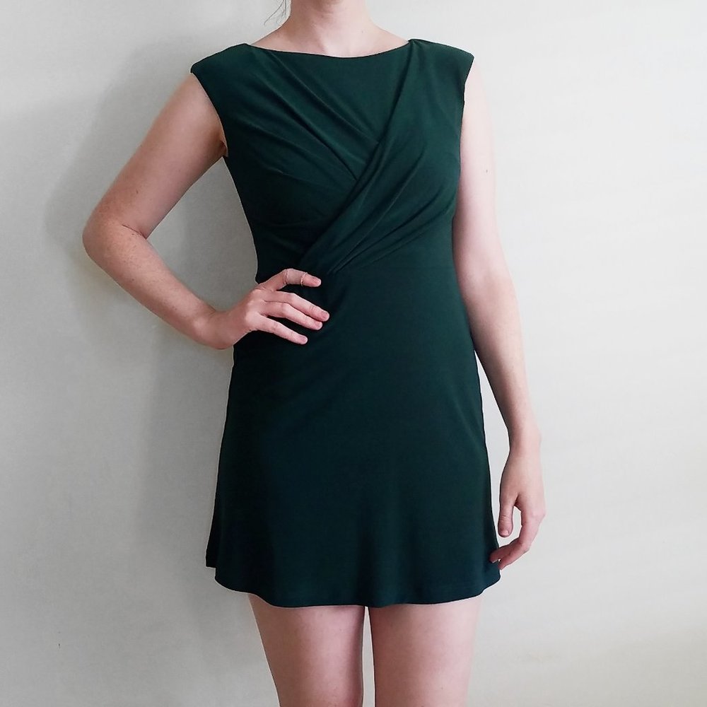 Lauren Ralph Lauren Faux Wrap Sleeveless Dress